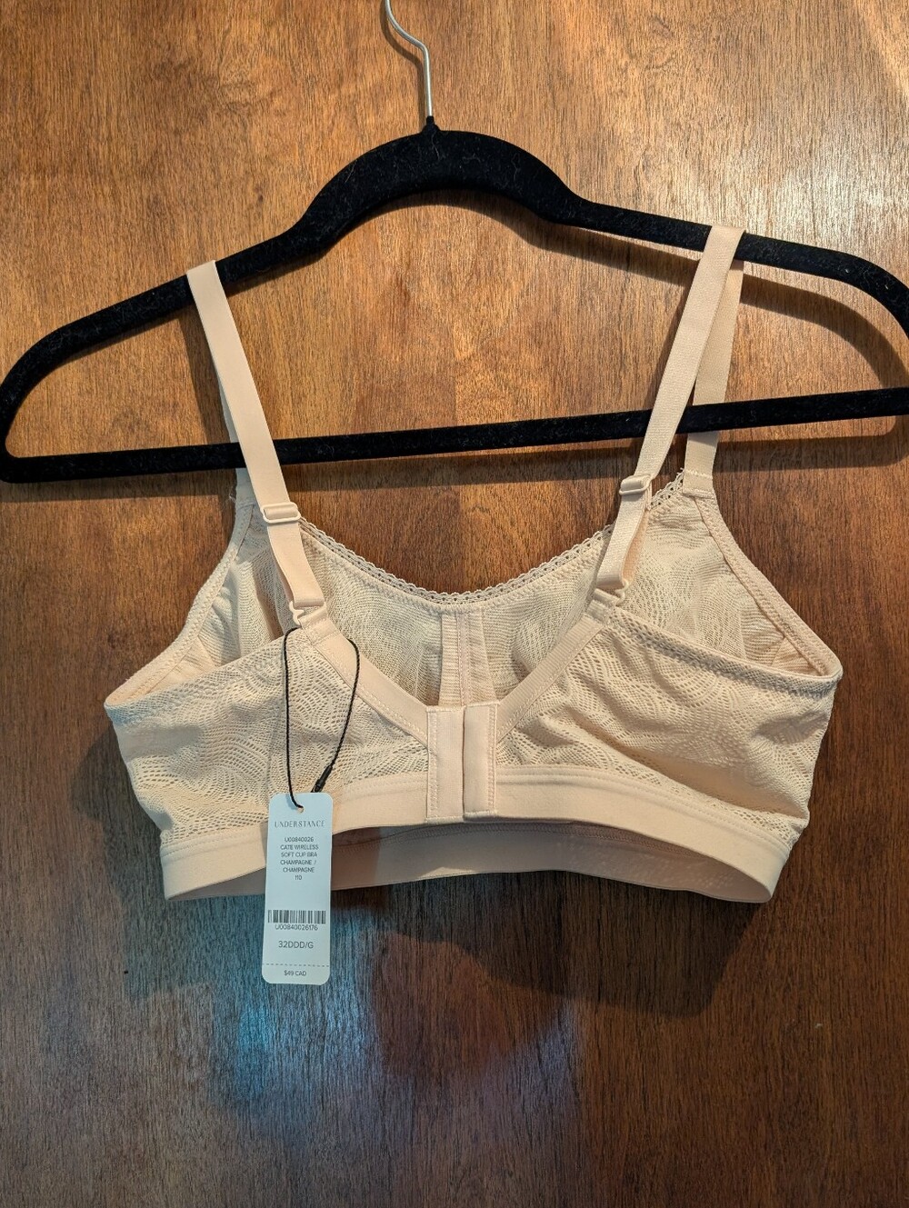 NWT Understance Soft Lace Wireless Bralette Cream 32DDD / 32E - Picture 4 of 6